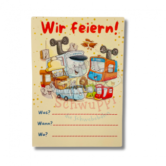 Einladungskarten "Wir feiern" - 10er-Set