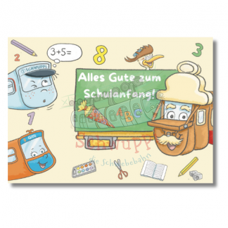Postkarte "Alles Gute zur Einschulung"
