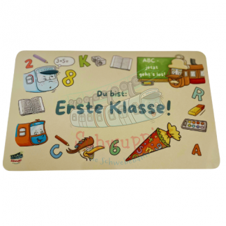 Frühstücksbrett Einschulung Schwebebahn Wuppertal Schwuppi Gitti Kaiserwagen Schultüte Buchstaben Tafel